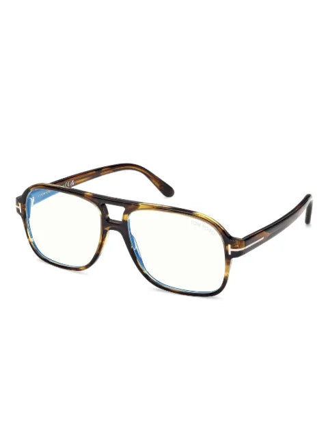 TOM FORD Eyewear - Tortoiseshell Navigator-Frame Glasses