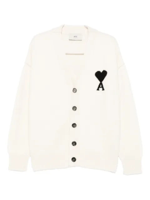 AMI Paris - Ami De Coeur Monogram Wool Cardigan
