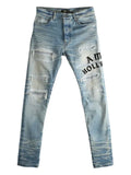 AMIRI - Distressed Embroidered Jeans