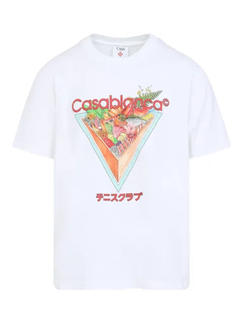 Casablanca - Tennis Club Icon Triangle-Print Graphic T-Shirt
