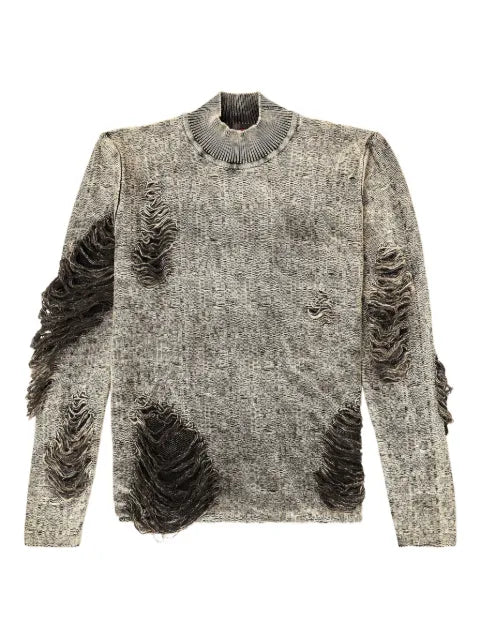 Diesel - K-Fjordi Frayed Mock-Neck Sweater