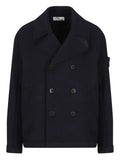 Stone Island - Double-Breasted Wool Peacoat