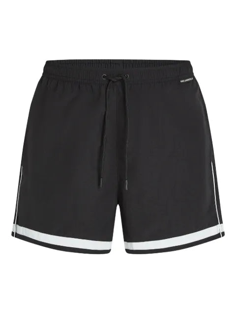 Karl Lagerfeld - Contrast-Trim Swim Shorts