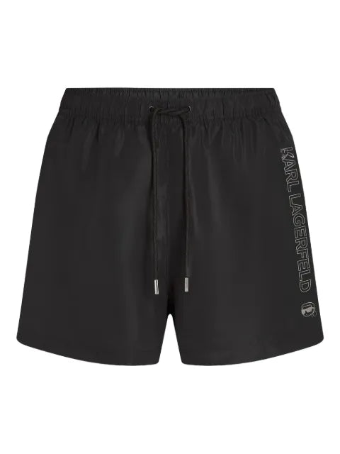 Karl Lagerfeld - Ikon Logo-Print Swim Shorts