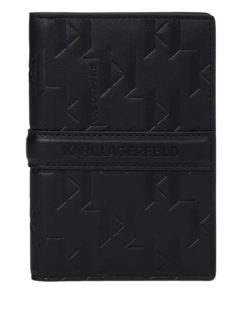 Karl Lagerfeld - K/Traveller Logo-Embossed Passport Wallet