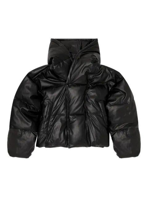 Diesel - Hooded Puffer Jacket In Coated Fabric