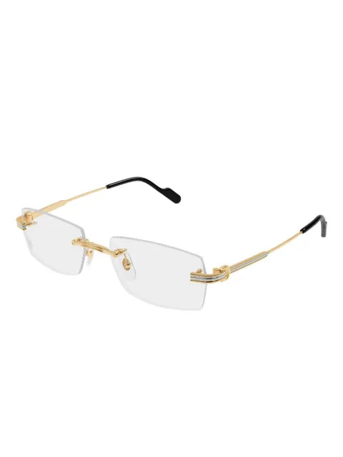 Cartier Eyewear - Rectangle-Frame Rimless Glasses