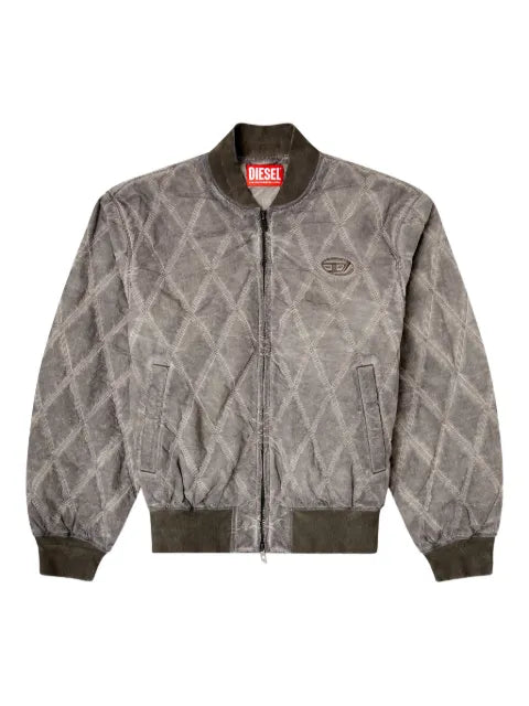 Diesel - Padded Argyle-Quilted Bomber Jacket