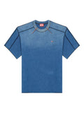 Diesel - Cotton T-Shirt With Contrasting Overlock Stitching