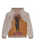 Diesel - Hoodie With Print And Studs