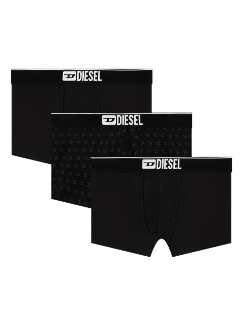 Diesel - Three-Pack Of Jacquard Stretch Cotton Boxer Briefs