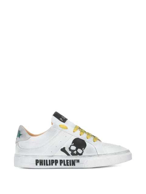 Philipp Plein - Retrokickz Tm Skull Leather Low-Top Sneakers