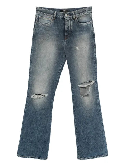 AMIRI - Ripped-Knees Bootcut Jeans