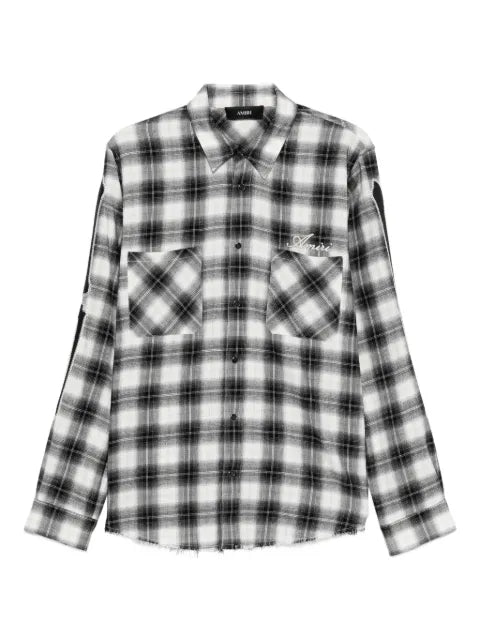 AMIRI - Bones-Appliquã© Plaid Shirt