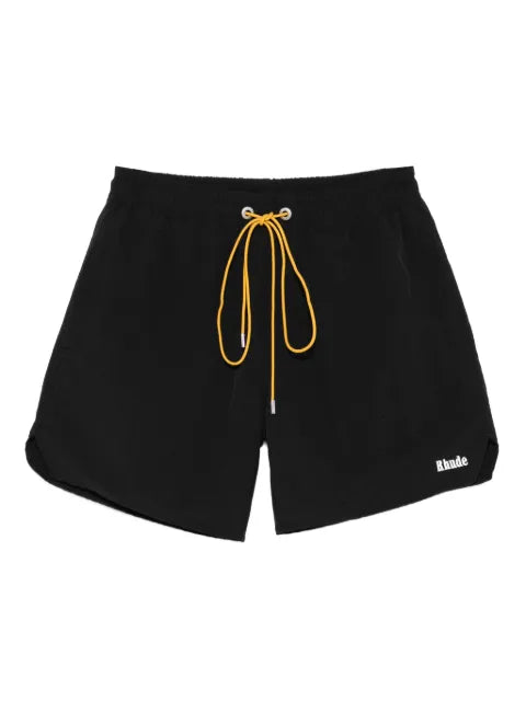 RHUDE - Logo-Embroidered Drawstring Swim Shorts