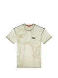 Diesel - Hemp-Cotton T-Shirt With All-Over Print