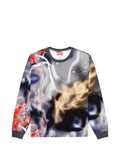 Diesel - Long-Sleeve Graffiti-Print T-Shirt