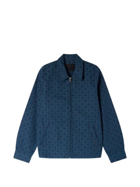 SANDRO - Square-Pattern Denim Jacket