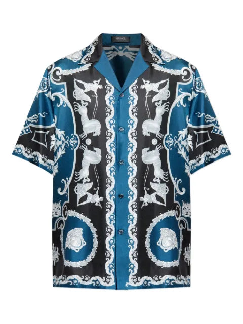 Versace - Printed Silk Twill Regular Shirt