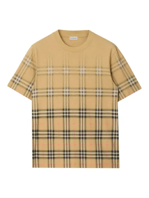 Burberry - Gradient Check Cotton T-Shirt