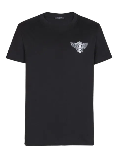 Balmain - T-Shirt With Balmain Wings Print