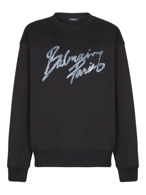 Balmain - Logo-Print Cotton Sweatshirt