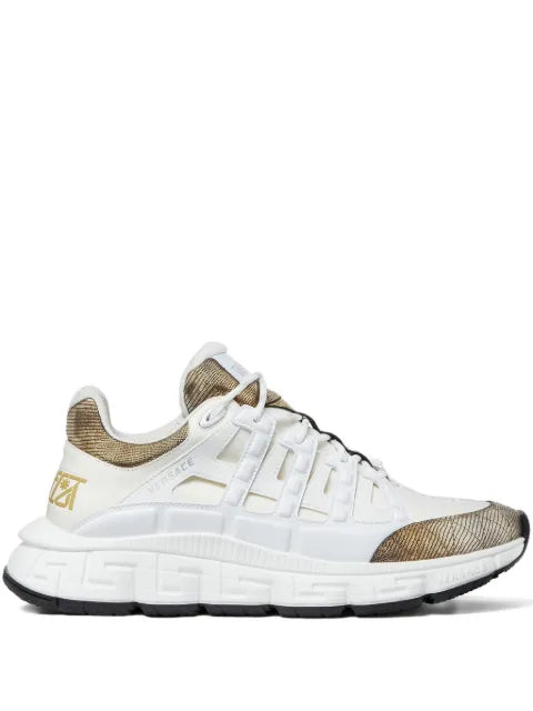 Versace - Trigreca Lizard-Effect Sneakers