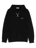 Givenchy - Cross-Stitching Logo-Detail Hoodie