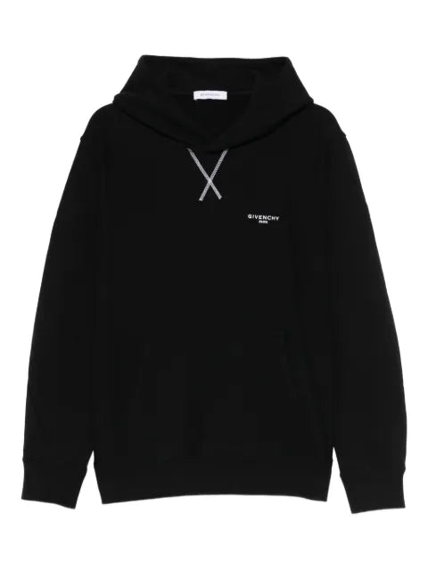 Givenchy - Cross-Stitching Logo-Detail Hoodie