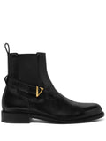 Versace - V Leather Chelsea Boots