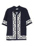 SANDRO - Loose-Fit Contrast Print Shirt