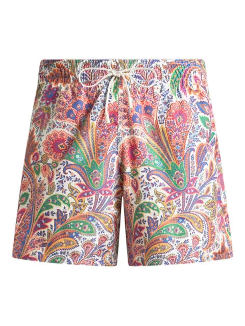 ETRO - Floral-Paisley Swim Shorts