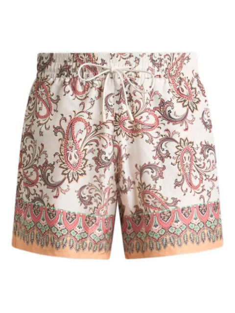 ETRO - Swim Shorts With Placed Leafy Paisley Print