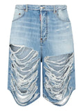 DSQUARED2 - Light Destroyed Wash Surfer Shorts