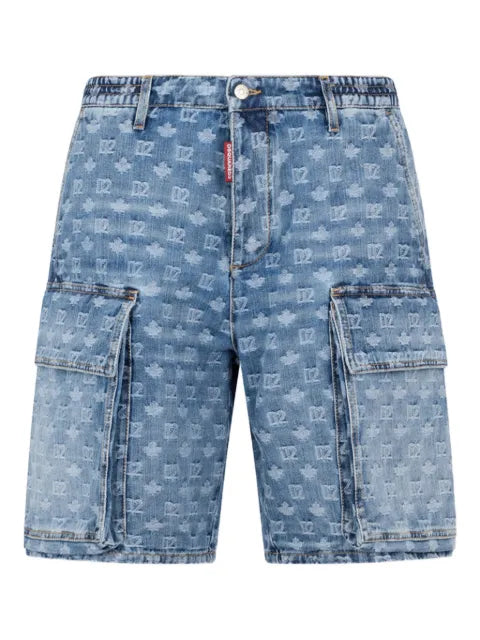 DSQUARED2 - Light Wash Utility Shorts