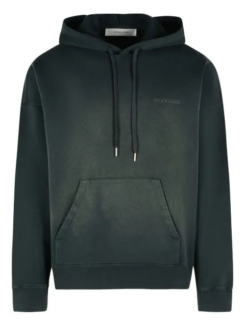 Golden Goose - Hooded Sweatshirt In Black Cotton With A Bleached Effect