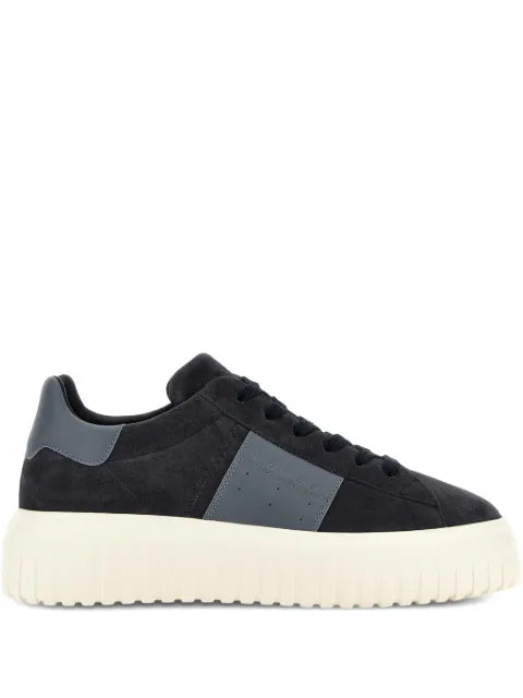 Hogan - H-Stripes Suede Panelled Sneakers