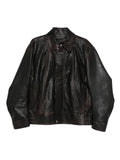 Golden Goose - Bomber Jacket In Burgundy Nappa Leather