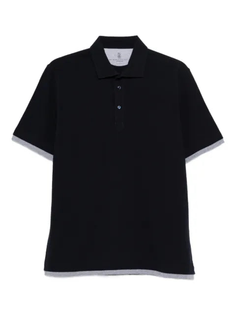 Brunello Cucinelli - Buttoned Trim Polo Shirt