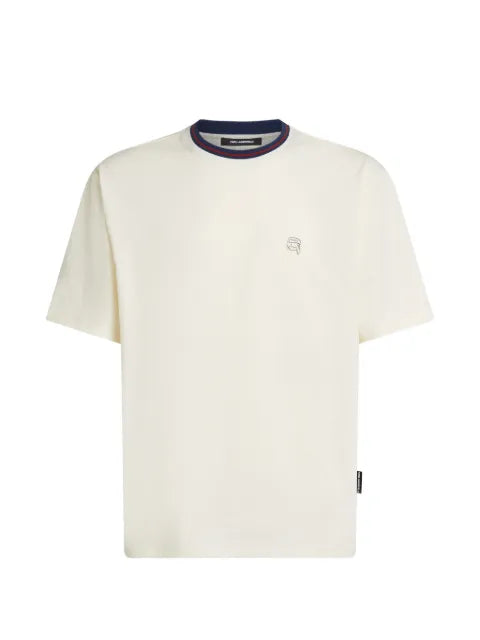Karl Lagerfeld - Striped Neck Ikon Relaxed T-Shirt