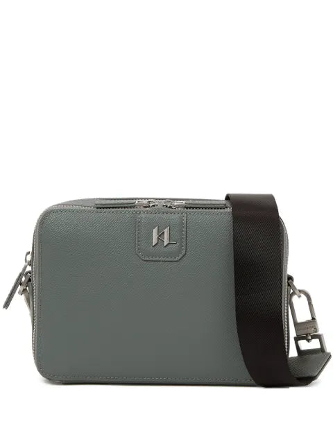 Karl Lagerfeld - Monogram Leather Messenger Bag