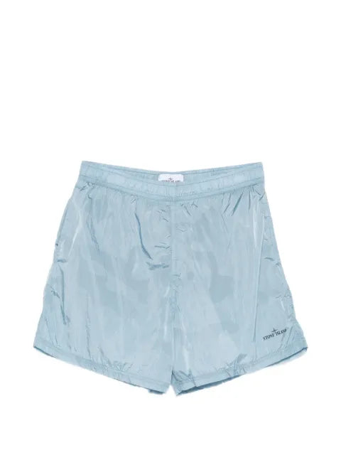 Stone Island - B100002 Water Reactive Faded Camo Shiny Nylon Shorts