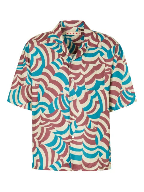 Marni - Contrast-Print Bowling Shirt