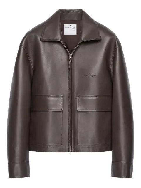 Courrèges - Double-Pocket Zip-Fastening Leather Jacket