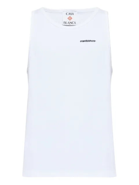 Casablanca - Embroidered-Logo Ribbed Tank Top