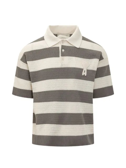 AMI Paris - Ami De Coeur Striped Polo Shirt