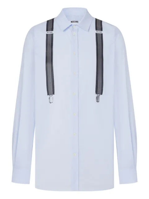 Moschino - Braces-Print Cotton Shirt