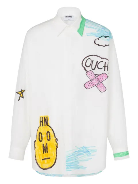 Moschino - Printed Cotton Poplin Shirt
