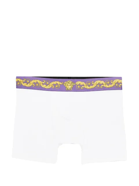 Versace - Printed Cotton-Jersey Long Trunks