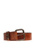Diesel - 3.9Cm Logo-Plaque Wrinkled Leather Belt